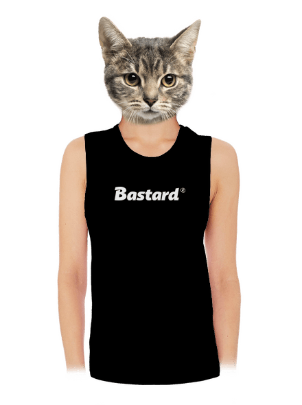 Bastard v logu dámske tielko voľné Black