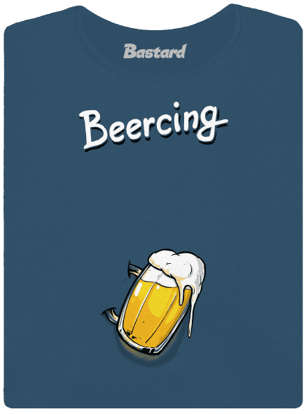 Beercing dámske tričko prémium Petrol Blue