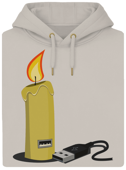 USB sviečka unisex mikina premium Pastel Macchiato