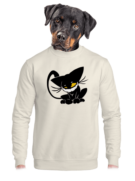 Evil cat unisex mikina bez kapucne Off White