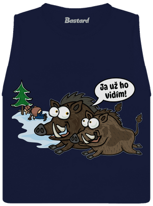 Ja už ho vidím dámske tielko voľné Navy