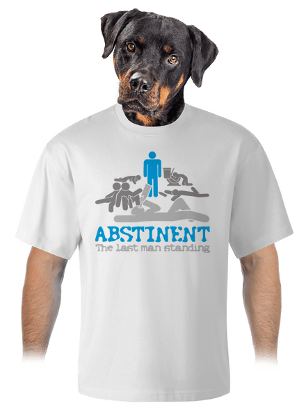 Abstinent unisex tričko oversized White