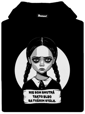 Nie som smutná pánska mikina klokanka Black