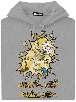 Iskrím pánska mikina klokanka Light Melange