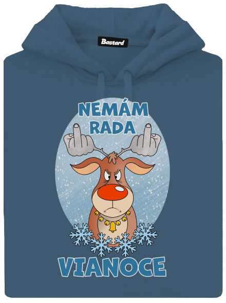 Nemám rád Vianoce dámska mikina klokanka Denim