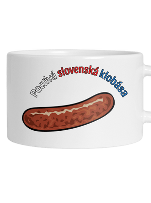 Poctivá buchta a klobása hrnček makronka White