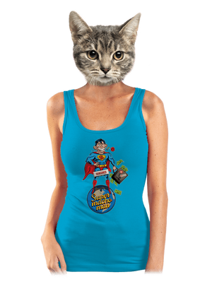 Supermachoman dámske tielko klasické Blue Atol