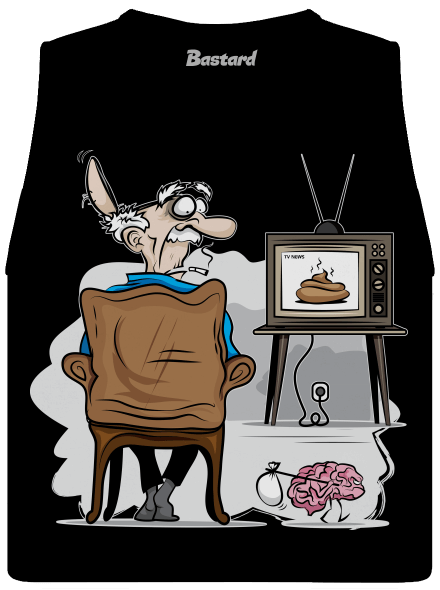 TV News dámske tielko voľné Black
