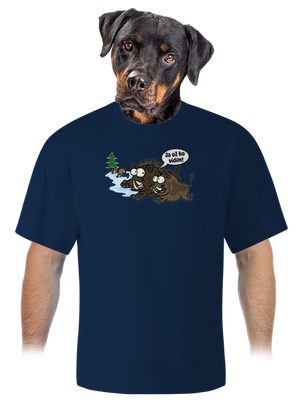 Ja už ho vidím unisex tričko oversized Midnight Blue