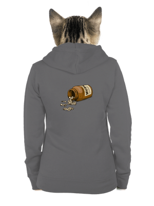 Music Pills dámska mikina na zips Steel Gray