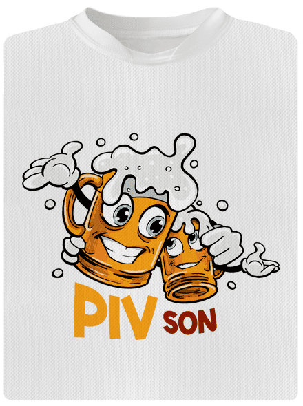 Pivson pánske športové tričko White