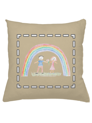 Detské kresby - Nahraj vlastnú vankúš Beige