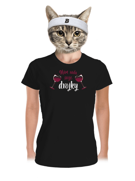Dvojky dámske športové tričko Black