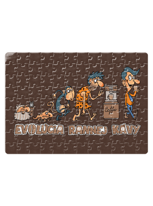 Evolúcia rannej kávy puzzle White