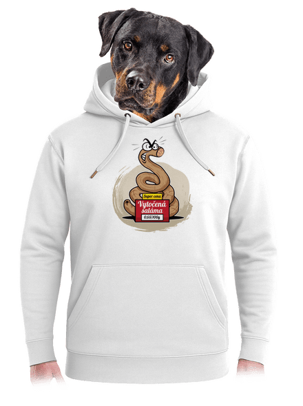 Vytočená saláma unisex mikina premium Snowwhite