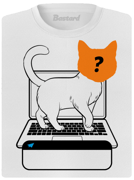 Mačka na klávesnici dámske športové tričko White