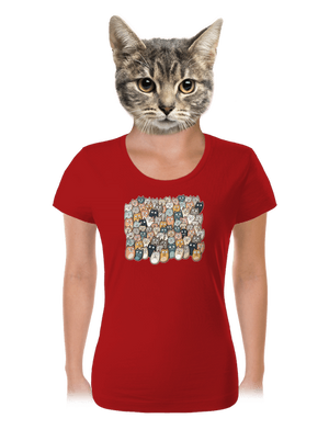 Nájdi čerta dámske tričko Red Mal