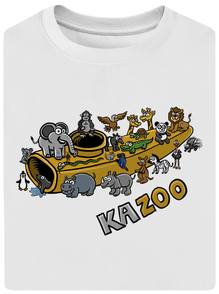 KaZoo unisex tričko oversized White