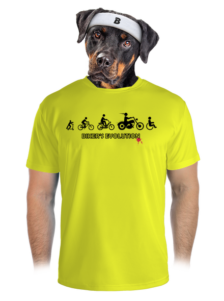 Biker’s Evolution pánske športové tričko Neon Yellow