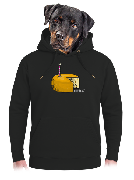 Cheese cake unisex mikina premium Dark Black
