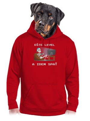 Ešte level pánska mikina klokanka Red