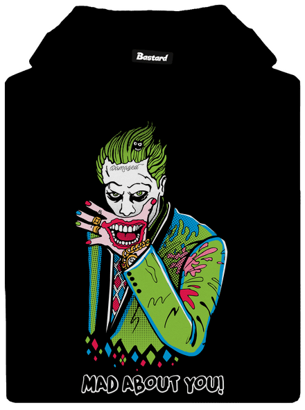 Joker a Harley pánska mikina klokanka Black