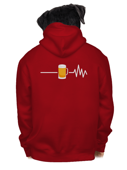 Beer help pánska mikina na zips Red