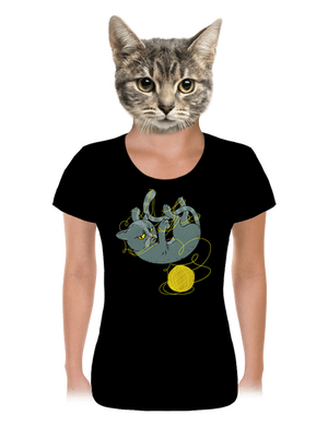 Nevrlý kocúr dámske tričko Black