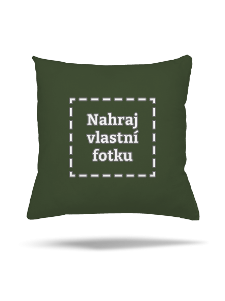 Vlastná potlač vankúš Olive Green