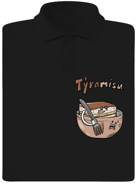 Týramisu pánska polokošeľa Black