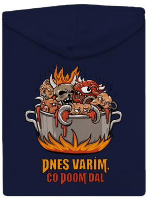 Čo Doom dal pánska mikina na zips Navy