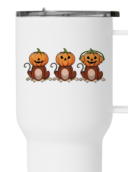Halloween opičky termohrnček White