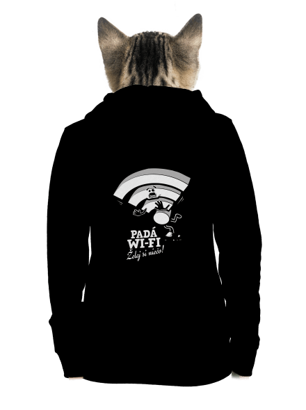 Padá wi-fi dámska mikina na zips Black