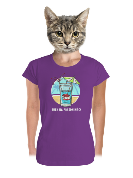 Zuby na prázdninách dámske tričko prémium Purple