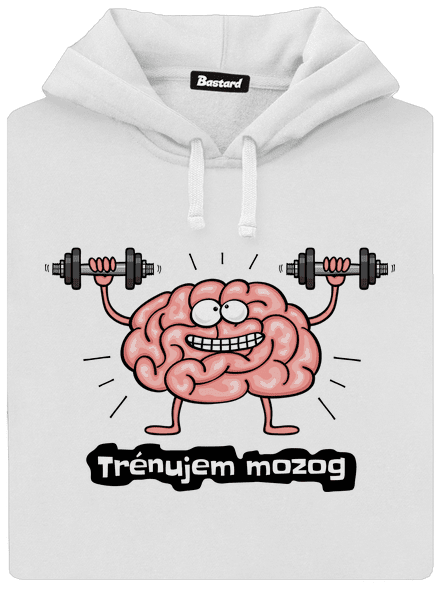 Trénujem mozog  dámska mikina klokanka White