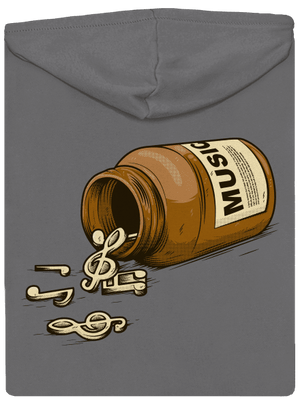 Music Pills dámska mikina na zips Steel Gray