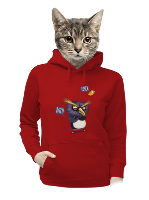 Tučniak nelieta dámska mikina klokanka Red Mal