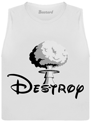 Destroy dámske tielko voľné White