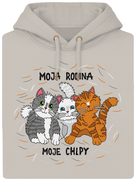 Moja rodina unisex mikina premium Pastel Macchiato