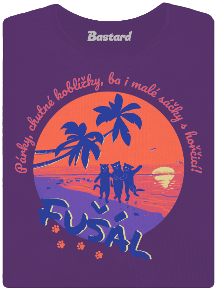 Fušál dámske tričko prémium Purple