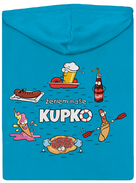 Slovenské kupko dámska mikina na zips Blue Atol