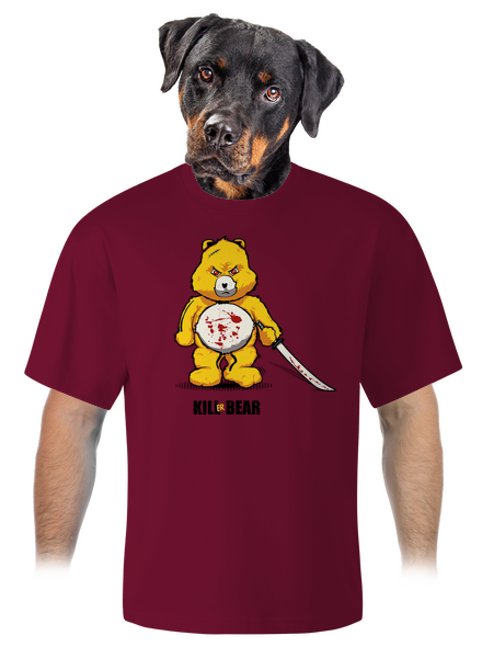 Killer bear unisex tričko oversized Garnet