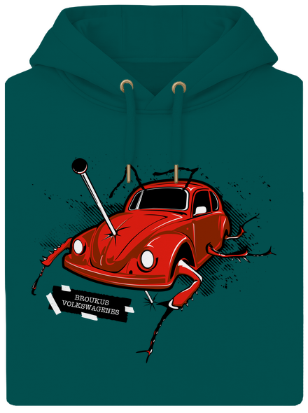 Chrobák unisex mikina premium Emerald Green