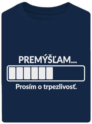 Premýšľam unisex tričko oversized Midnight Blue