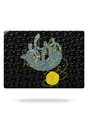 Nevrlý kocúr puzzle White