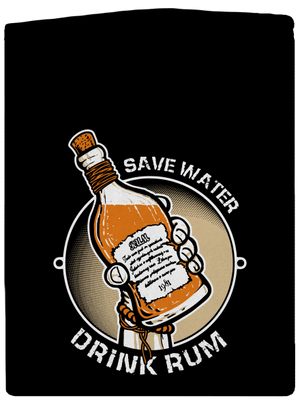 Save water pánska mikina na zips Black