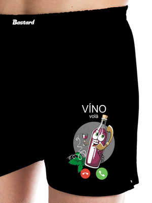 Červené víno volá pánske trenky Black