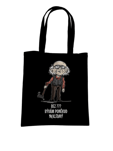 Neklidný - vlastný text taška Black