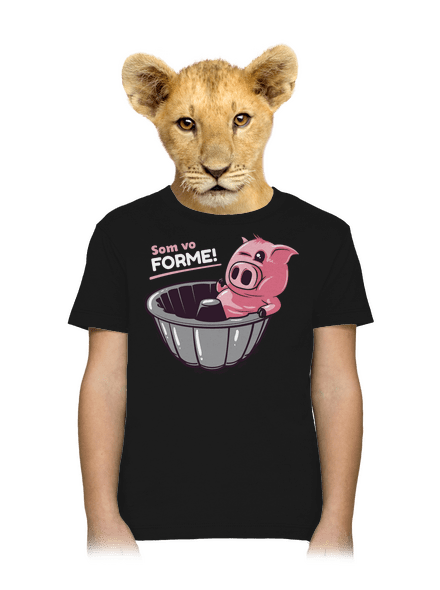 Vo forme detské tričko Black