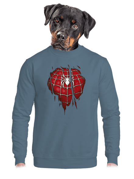 Spider Inside unisex mikina bez kapucne Nordic Blue